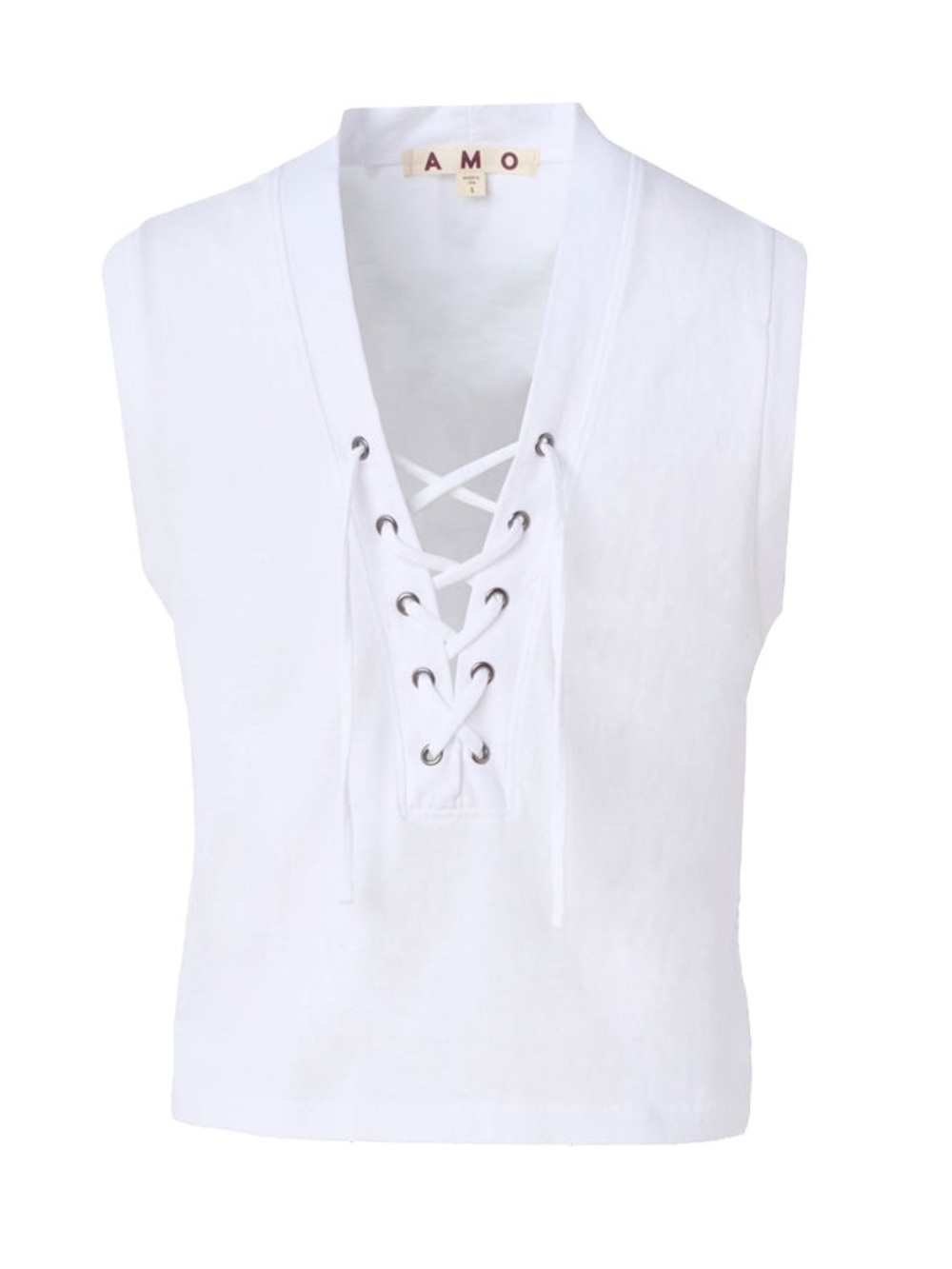 AMO Denim Aviva Tank Top White Cotton S